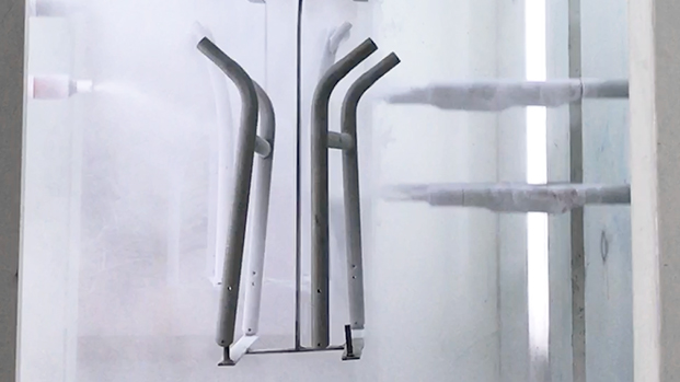 Become the supplier of powder spraying equipment for Goodbaby stroller brand