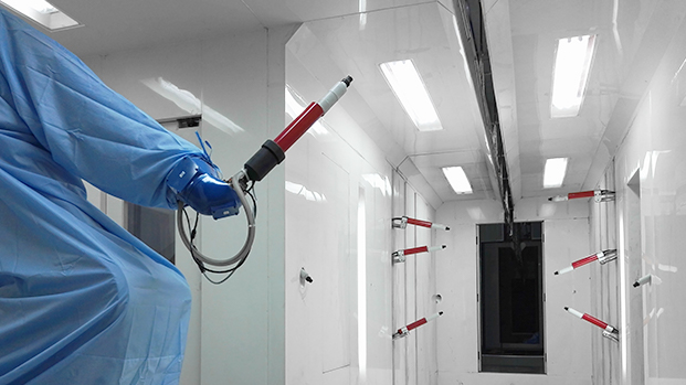 Continuous automatic intelligent robot powder spraying equipment